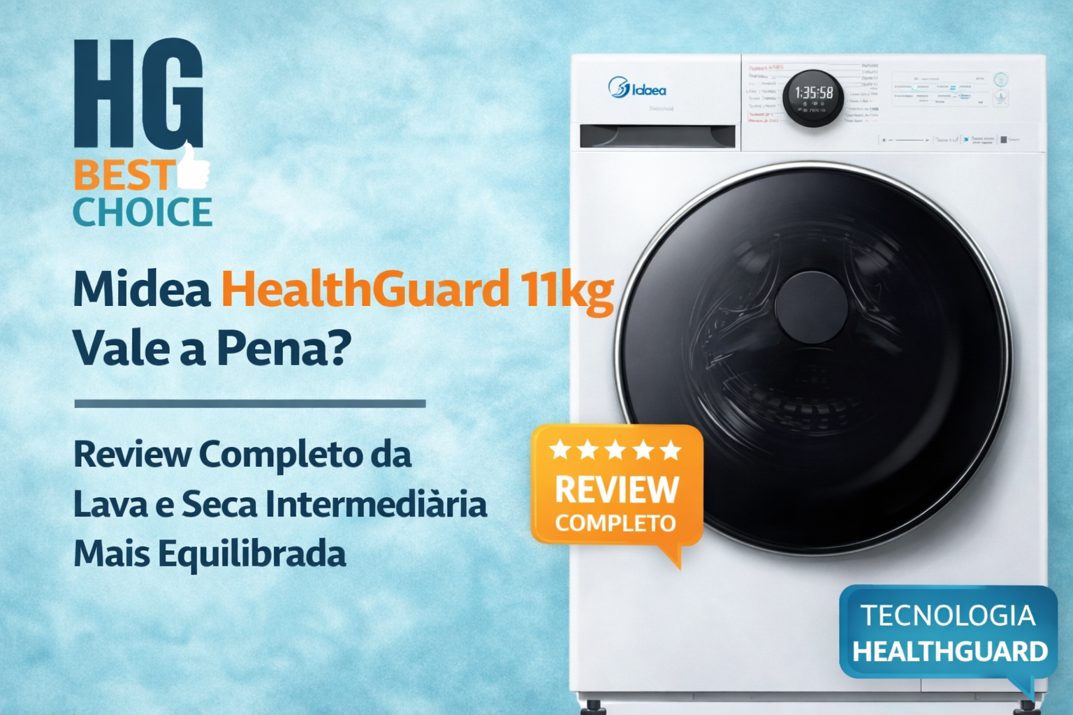 Lava e Seca Midea HealthGuard 11kg