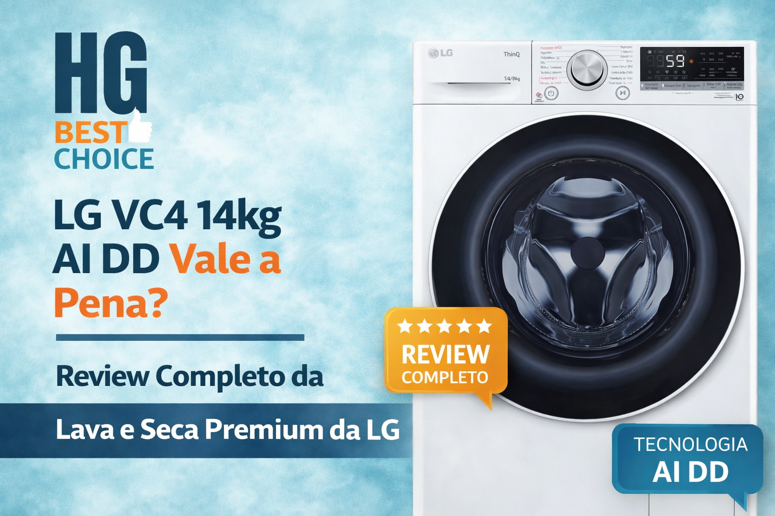 Lava e Seca LG VC4 14kg AI DD
