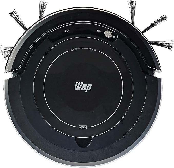 Robô Aspirador WAP W100 3 em 1 preto visto de cima